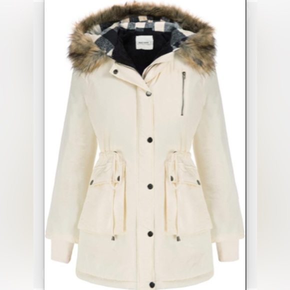 Grace Karin Jackets & Blazers - EUC Size SM GRACE KARIN Women's Hooded Fleece Line Faux Fur Jacket with Pockets